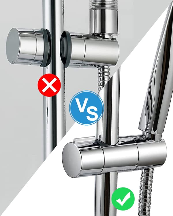 Duschfäste 18-25MM Justerbar Diameter Krom Design Handduschfäste Enkel Installation för Duschstång