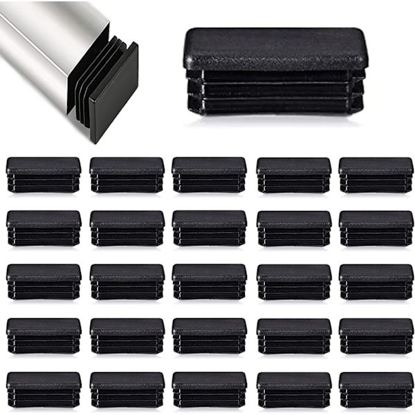 40 x 30 mm ritilätulpat, aidan putken sisäke putkimaisten pylvästuolien ja huonekalujen 40 kappaletta