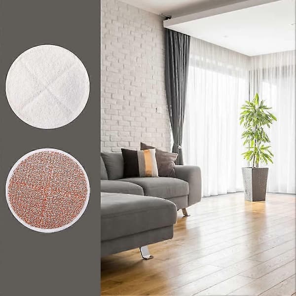 5 stk. vaskbare mikrofiber rengjøringsputer kompatible med dampmopp