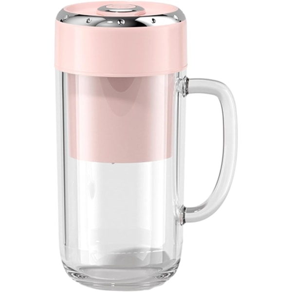 Elektrisk Juicer Kop Personlig Størrelse Blender 330ml Juicer Blender Kop til Rejse Hjem Vandmelon Grapefrugter Frugtjuice, Pink