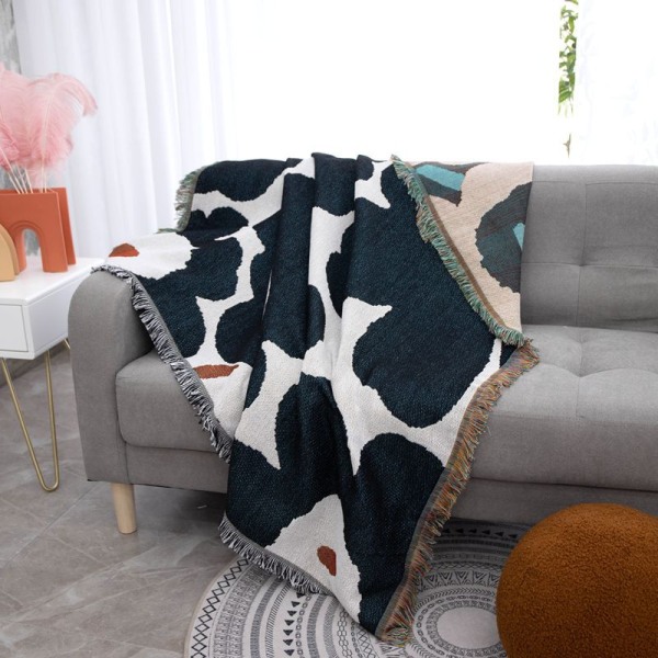 Sofa kast teppe vendbart allsidig sofa teppe koselig teppe sengeteppe for sofa, lenestol og enkeltseng - 130 x 180 cm A