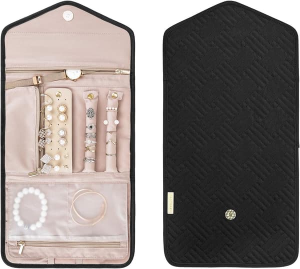 Reise smykkeskrin rull (svart) Black