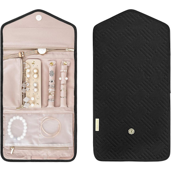 Rejse Smykkearrangør Rulle (Sort) Black