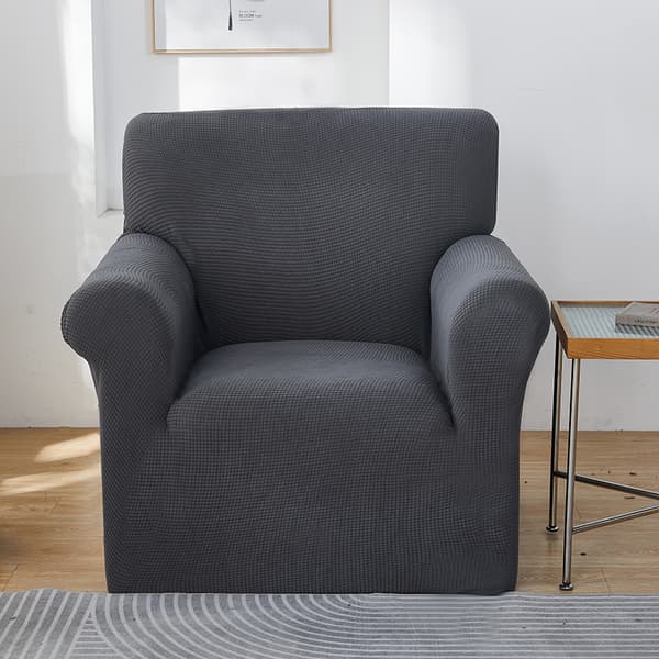 Sofföverdrag sofföverdrag soffkast sofföverdrag fåtöljöverdrag sofföverdrag superelastisk stretch jacquard, 1-sits (90-140cm), grå
