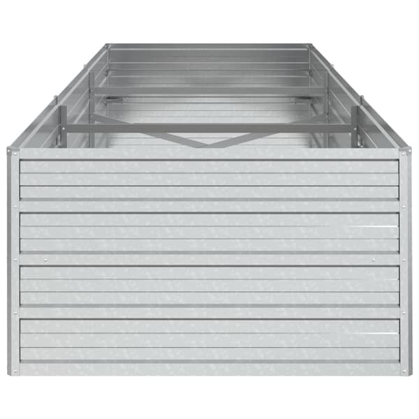vidaXL Højbed Galvaniseret Stål 240x80x45 cm Sølv silver Silver
