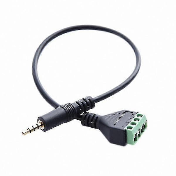 4-Core Stereo TRRS Han til AV Skrue Terminal Balun Adapter Kabel til Højttalertilslutning