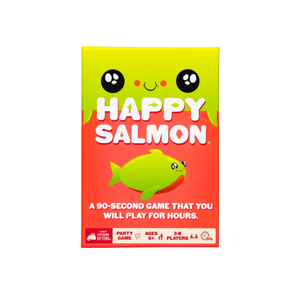 Exploding Kittens Happy Salmon - Kortspill for voksne Tenåringer og barn - Morsomme familiespill