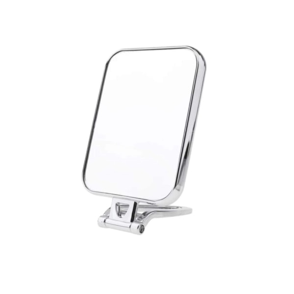 Dobbeltsidig sminkespeil frittstående kosmetikkspeil rektangulært sammenleggbart speil 2 i 1 utspeilingsspeil (sølv) Silver