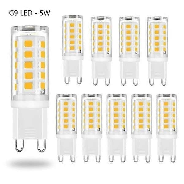 G9 LED pærer 5W – Varm hvid – 10-pak