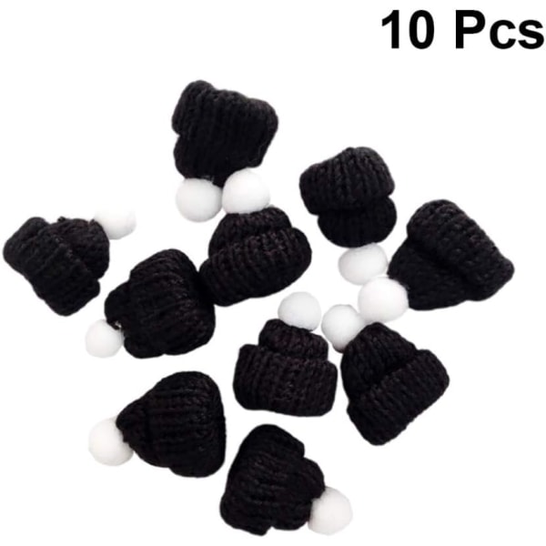 10 stk. Mini Julehat Black