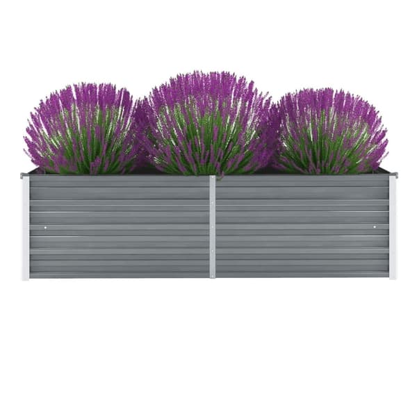 vidaXL Højbed galvaniseret stål 160x40x45 cm grå