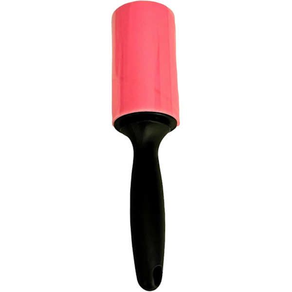 Lint Roller | Fjerner dyrehår, vaskbar, gjenbrukbar, klebrig, silikonrulle (rosa)
