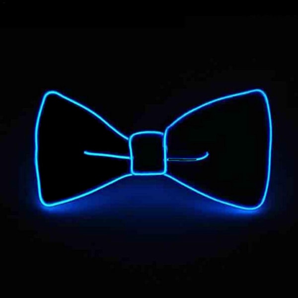 Light Up butterfly, LED bowtie, Glow Luminous Tie, Festival tilbehør til jul Halloween Valentine Music Festival