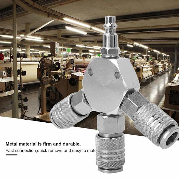 Way Air Manifold Pneumatic Connector 1/4'' F-NPT Air Hose Manifold Quick Connector Splitter Adapter 120*20mm