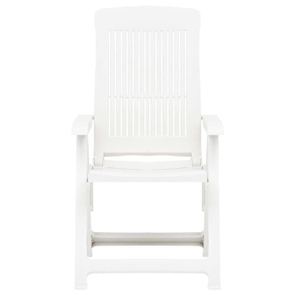 vidaXL Justerbare havestole 2 stk. plast hvid