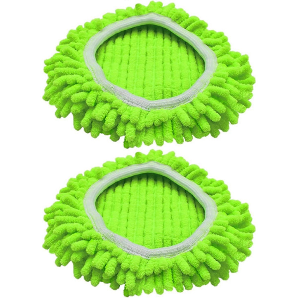 Vaskbare moppefyllinger, 2 mikrofibermoppehoder, moppefyllingshoder