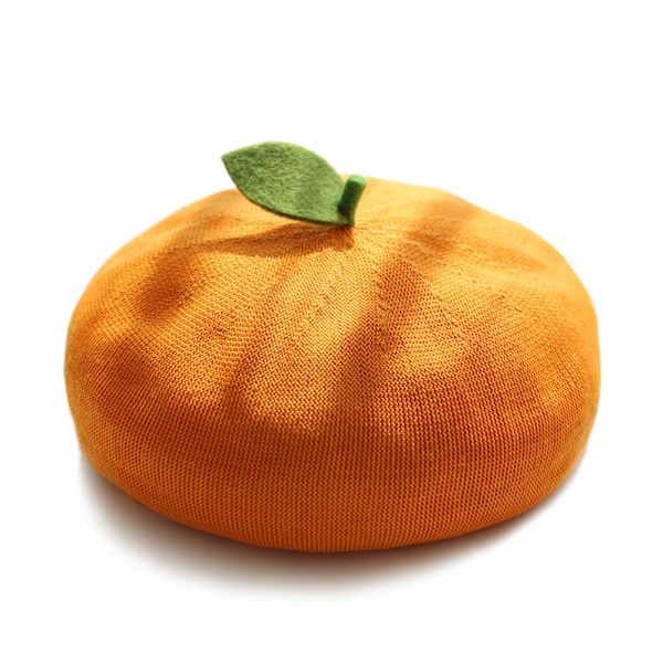 Fransk beret til kvinder orange