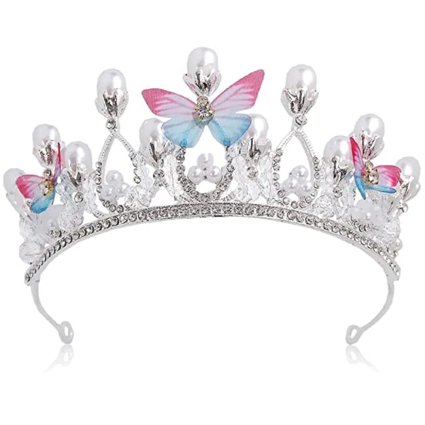 Bryllups tiara, brudekrone, krystaller prinsesse krone, kronkrystaller tiara, krone pandebånd, til bryllup, brud, brudepige, bal, kongelig hovedbeklædning
