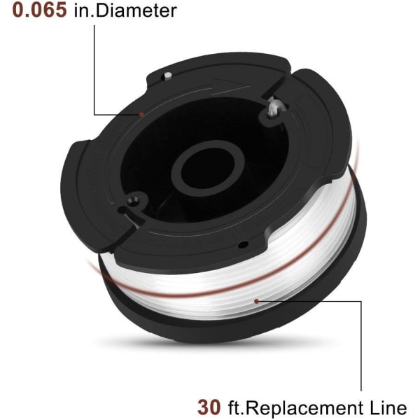 8 Pack Line String Trimmer Replacement Spool Set