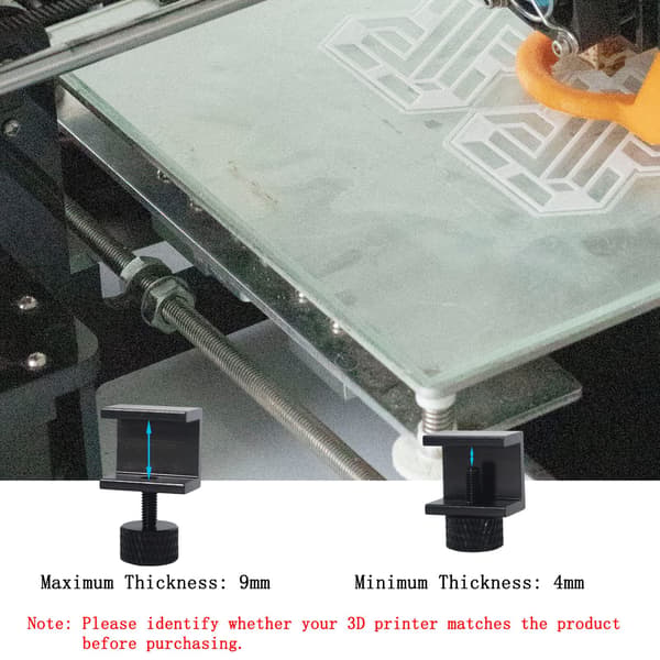8 stk. 3D-printer glaspladeclips, 3D-printer gitterglasfikseringsklemme, opgraderingskit til varmt sengetrykplatform