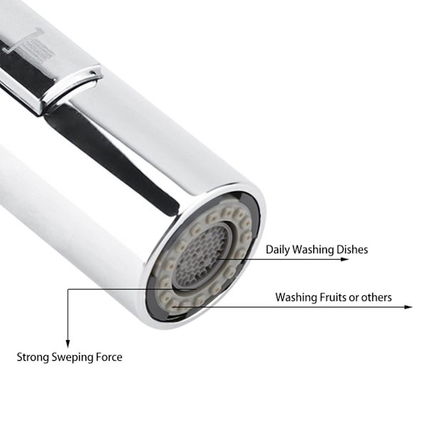 Uttrekkbar kran sprayhode kjøkkenkran spray tut vask kraner dyse (100x30mm)