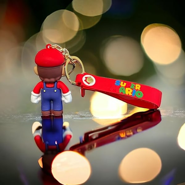 Anime-nyckelring, accessoarer för ryggsäck, handväska, väska charm för pojkar och flickor - Röd