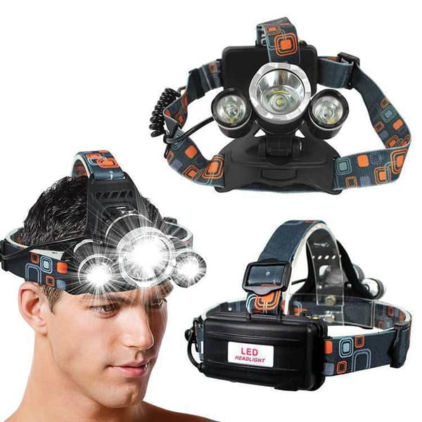 Led Hodelykt Oppladbar Hodelykt 3000 Høy Lumen Super Lys Hodelykt, 3 Moduser, Vanntett Sensor Hodelykt Lommelykt, Sikkerhetslys