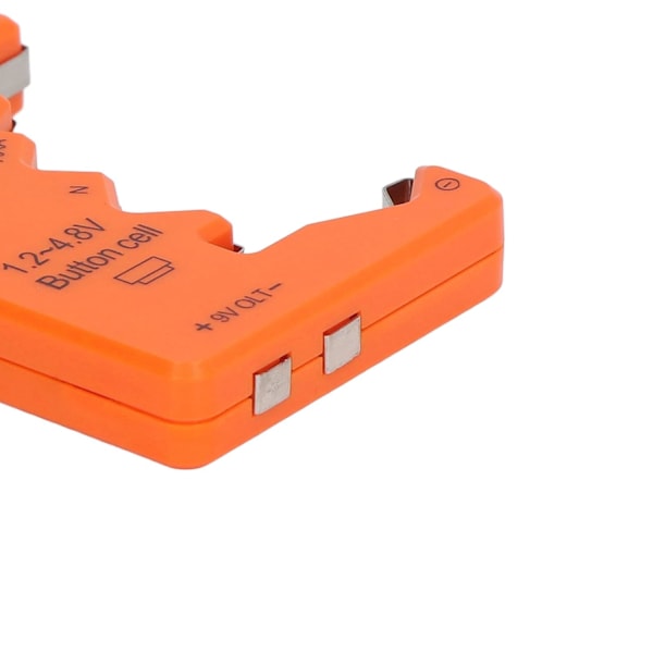 Batteritester, Universal Batterisjekker Liten Batteritester for C, , AAA, D, N, 9V, 6F22 Batteri 1.5V 3V Knappcelle, (Oransje)