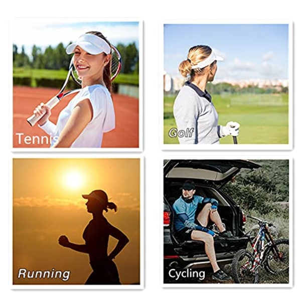 2 stk. Solskygge Hat til Kvinder Perspiration og Åndbar Solbeskyttelse Visir Sport Fritidshætte, Justerbar Hat