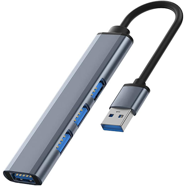 4-in-1 USB-keskitin, moniporttisovitin, jossa 1 USB 3.0 -portti ja 3 USB 2.0 -porttia