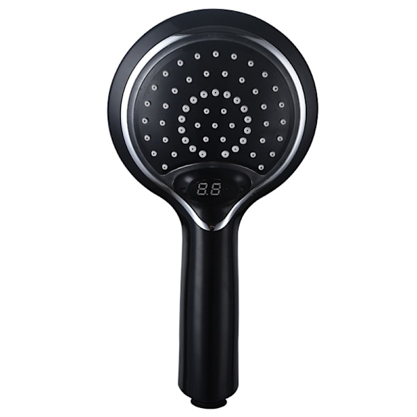 LED-duschhuvud - 3 färger LED handduschhuvud temperaturkontroll (Färg: Svart) Black