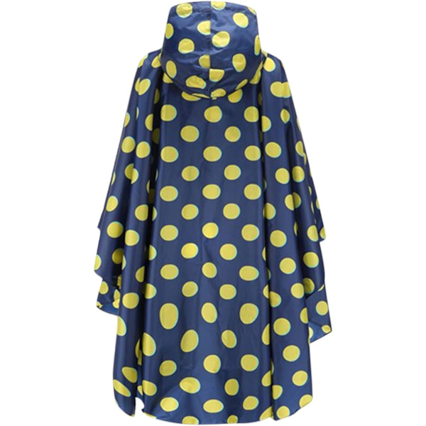 Regnjakke Dame Herre Regnponcho Regnfrakk Vanntett Lett Regnklær med Hette Regnkappe Jakke Regnponcho Kappe blue+yellow