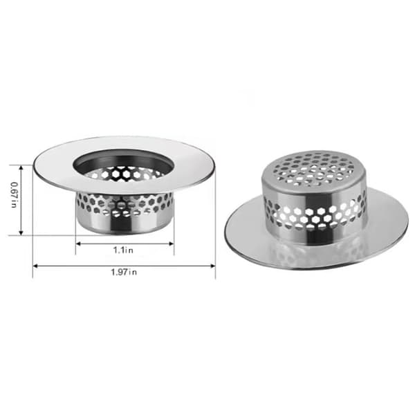Diskbänksil (2-pack), Badkarsavloppsskydd, Diskbänksil, Hårfångare för tvättstuga, husbilsdiskho.