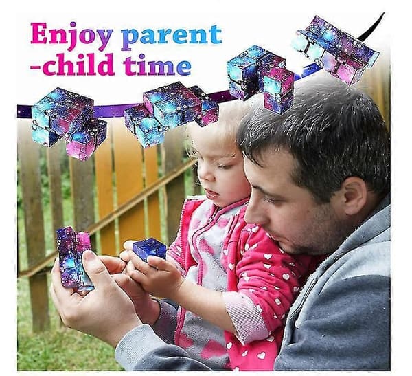 Infinity Cube Fidget Blocks Leksak, Magic Infinity Cube Skrivbordsleksak Mini Sensoriska Leksaker Stress