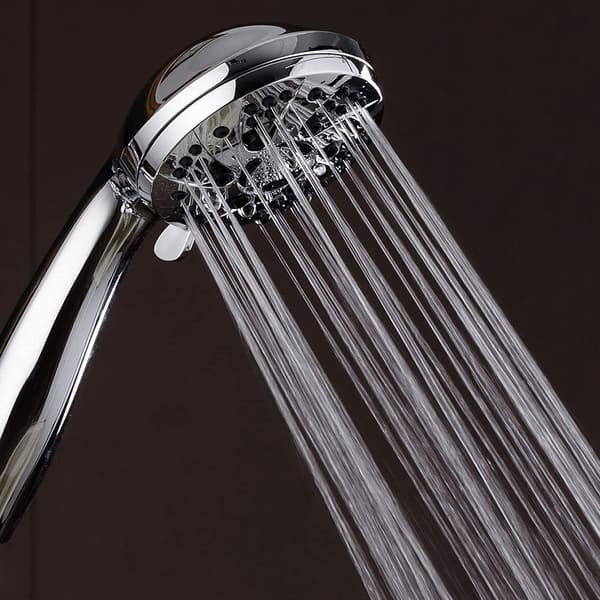 Højtryks 6-indstillings 3,5\" krom håndbruser med slange til den ultimative bruseoplevelse!