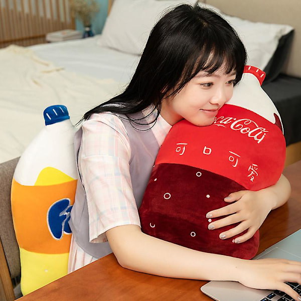 55cm Simulert Kullsyreholdig Drikk Plysj Pute Morsom Sprite Cola Fanta Soda Myk Utstoppa Tegneserie Dukke Ryggpute Beste Gave sprite