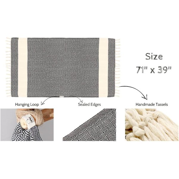 Hamam Håndklæde Sauna Håndklæde Strand Håndklæde Sauna Håndklæde 100% Bomuld Badehåndklæde Stor 180 x 100 cm Orientalske Dekorative Tæpper Boho Sauna Yoga Diamant