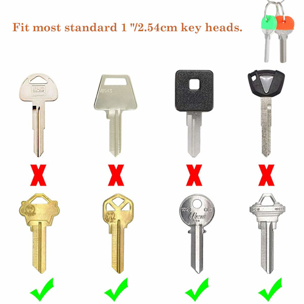 Flexibla lock för enkel nyckelidentifiering 8 färger 24 st