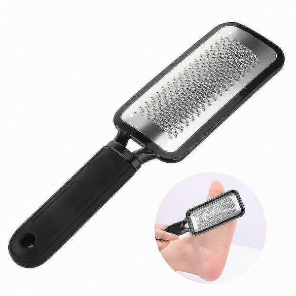 Professionel fodfil og skraber i rustfrit stål til pedicure, sort