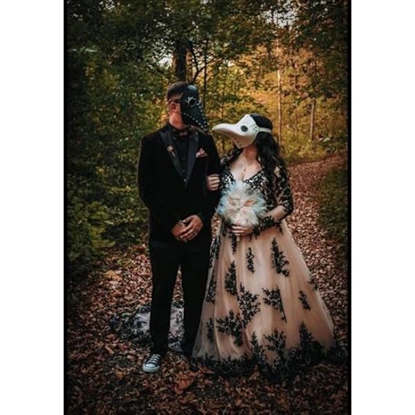 Plague Doctor Mask Retro Läder Steampunk Halloween Kostym Lång Näsa Fågel Näbb Cosplay Rekvisita Vit
