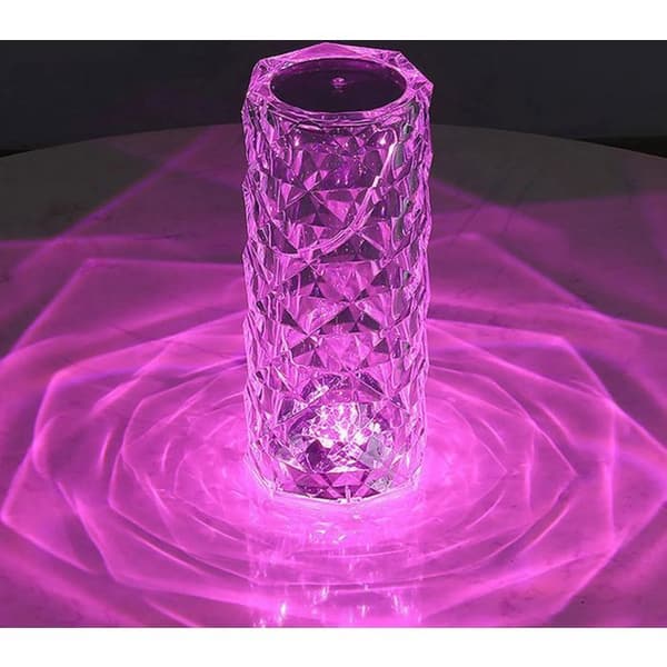 Bordlampe krystall touch bordlampe krystall bordlampe rosa LED-lys LED-stemningslys YYV