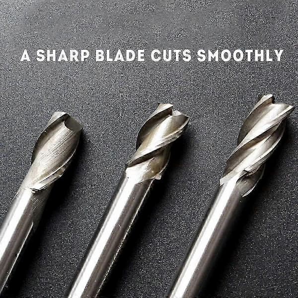 8-delt sæt med fræsere til træ, aluminium, stål og titanium