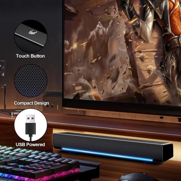 Soundbar - YYV - Monitorspeakers - Bluetooth - HiFi - Lav Latens