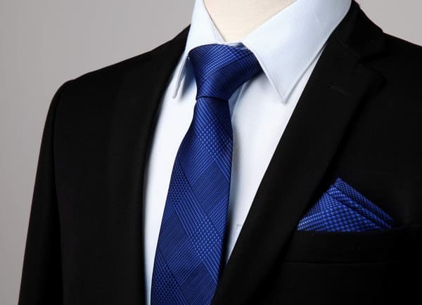 Slips til mænd Bryllupsslips med lommetørklæde Klassisk ternet Houndstooth Business slips & lommetørklæde sæt