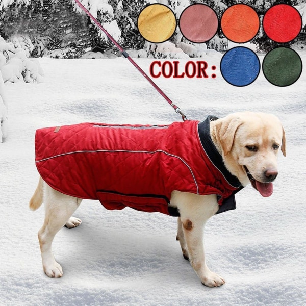 Cold Winter Dog Pet Coat Jacket Vest Warm Outfit Clothes for Small Medium Large Dogs Red M