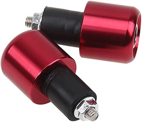 2 stk. 7/8 tommer 22mm motorcykel styr endeprop Red