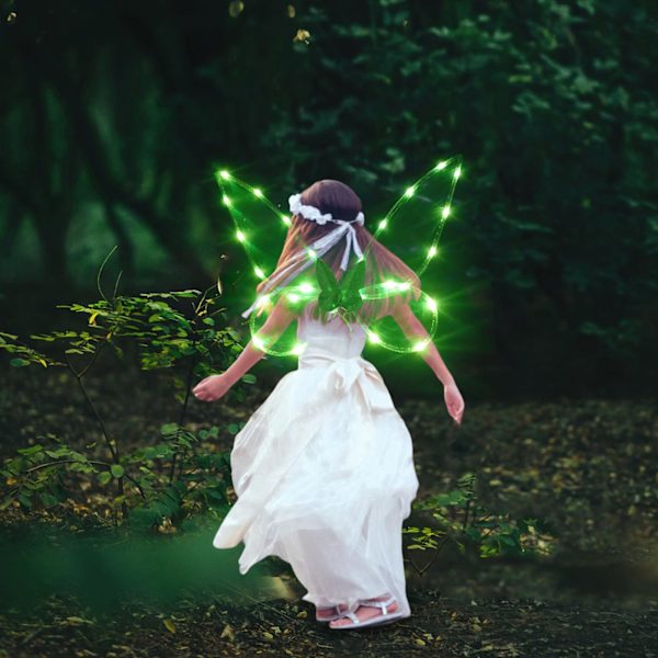 Fevingar, LED-fjärilsvingar, upplysta fevingar för flickor kvinnor, utklädningsänglavingar för cosplay Halloween-julfest