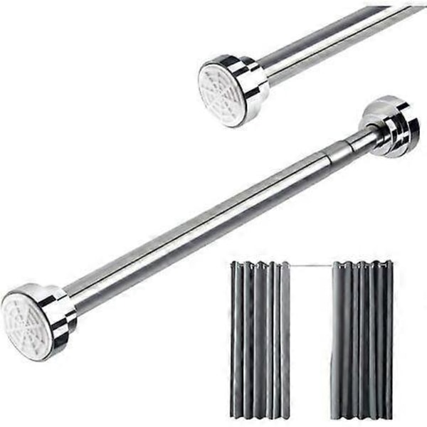 Teleskopisk dusjforhengstang 45-70cm Rustfritt stål Teleskopstang Utrekkbar Ingen boring Justerbar lengde for skap