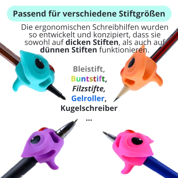 6 kpl:n pakkaus kirjoitustukia lasten kynille - kynänpidike lasten kynäotteet - ergonominen kynänpidike kirjoitusoppimisen apuväline kynänpidike 6pcs