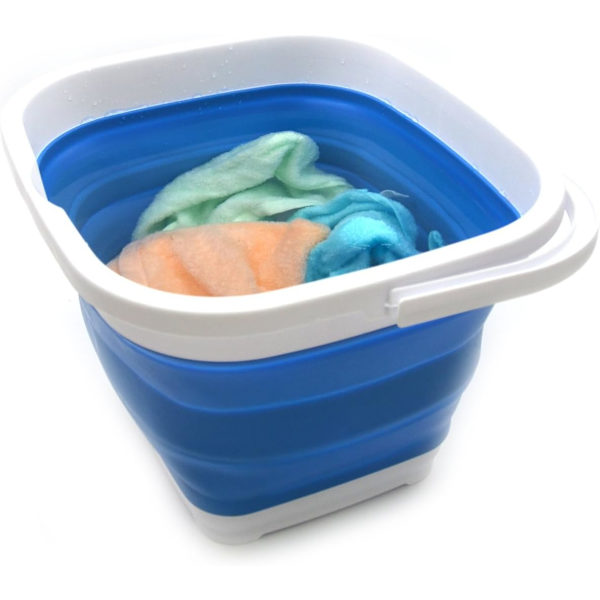 11L (2,9 gallons) Sammenleggbar Rektangulær Håndbøtte (1, Blå)
